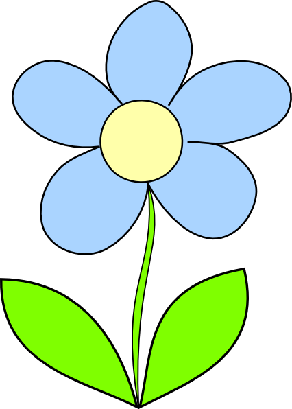 Royal Blue Flower Clipart