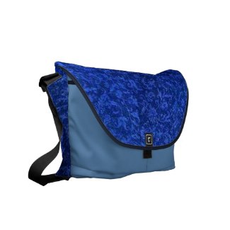 Vintage Floral Blue Messenger Bag