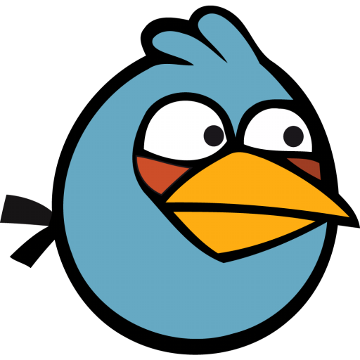 Angry Birds Blue Bird Angry   Angry Birds   128px   Icon Gallery