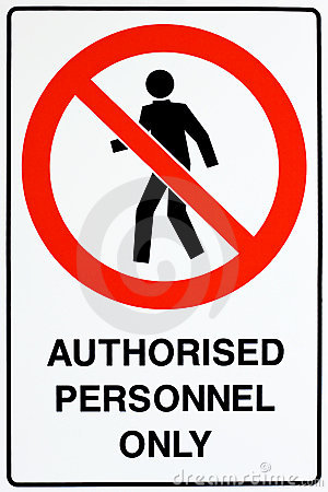 Authorized Personnel Only Sign Royalty Free Stock Photo   Image    