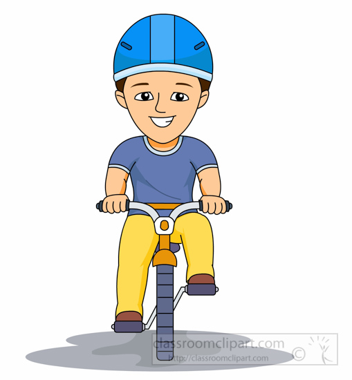Bicycle Clipart   Riding A Bike Wearing Helmet Cycling Clipart 6212    