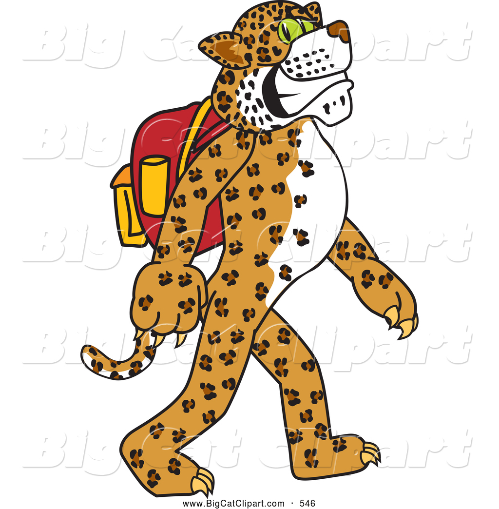 Big Cat Cartoon Vector Clipart Of A Cute Cheetah Jaguar Or Leopard    