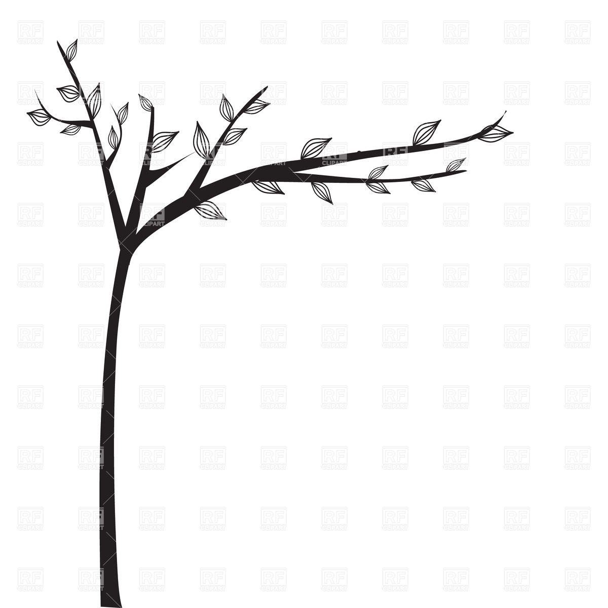     Black Tree Silhouette Download Royalty Free Vector Clipart  Eps