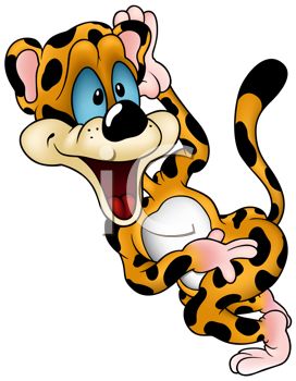 Cartoon Leopard Giggling