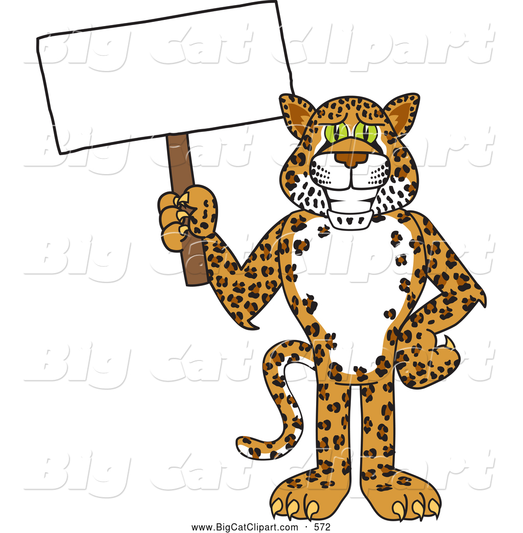     Cat Cartoon Vector Clipart Of A Cute Cheetah Jaguar Or Leopard