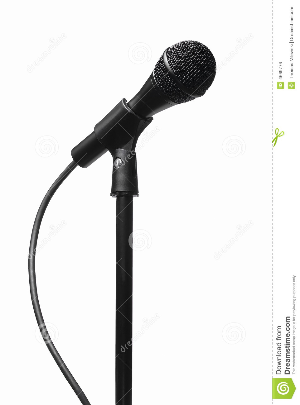 Classic Black Microphone On Stand Royalty Free Stock Image   Image