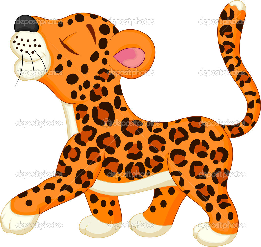 Cute Leopard Cartoon   Stock Vector   Tigatelu  37158957