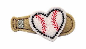 Gg Designs Embroidery   Heart Baseball Felt Stitchies  In The Hoop