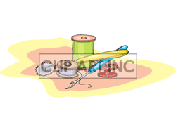 Needle Thread Needles Sew Sewing Supplies Fibres2 Gif Clip Art People