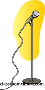 Objects   Microphone On Stand   Classroom Clipart