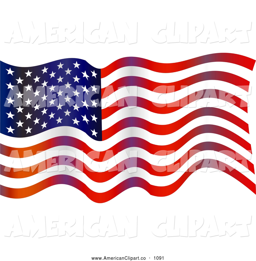 Of A Patriotic American Flag Waving American Clip Art Prawny
