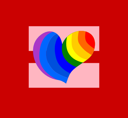 Rainbow Heart Marriage Equality Red Equal I Support Love Clipartist    