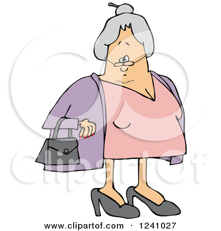 Royalty Free  Rf  Clip Art Illustration Of A Grumpy Old Woman Smoking