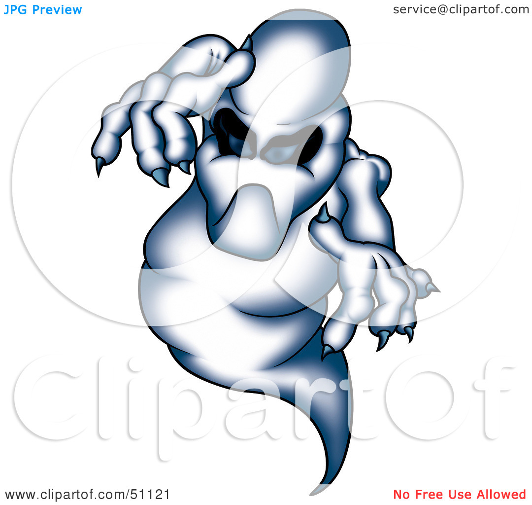 Royalty Free Rf Clipart Illustration Of A Spooky Ghost Version 1
