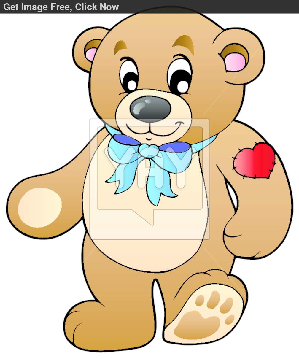 Royalty Free Vector Of Cute Standing Teddy Bear