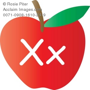     An Apple With The Letter X Written On It   Acclaim Stock Photography