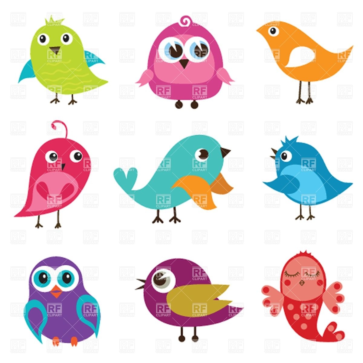 Cartoon Cute Birds 21100 Plants And Animals Download Royalty Free