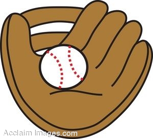 Description  Clip Art Of A Baseball Glove And Ball  Clipart