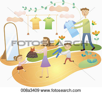 Family Spend Happy Time Altogether  Fotosearch   Search Vector Clipart