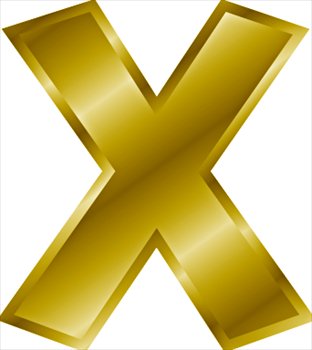 Free Gold Letter X Clipart   Free Clipart Graphics Images And    