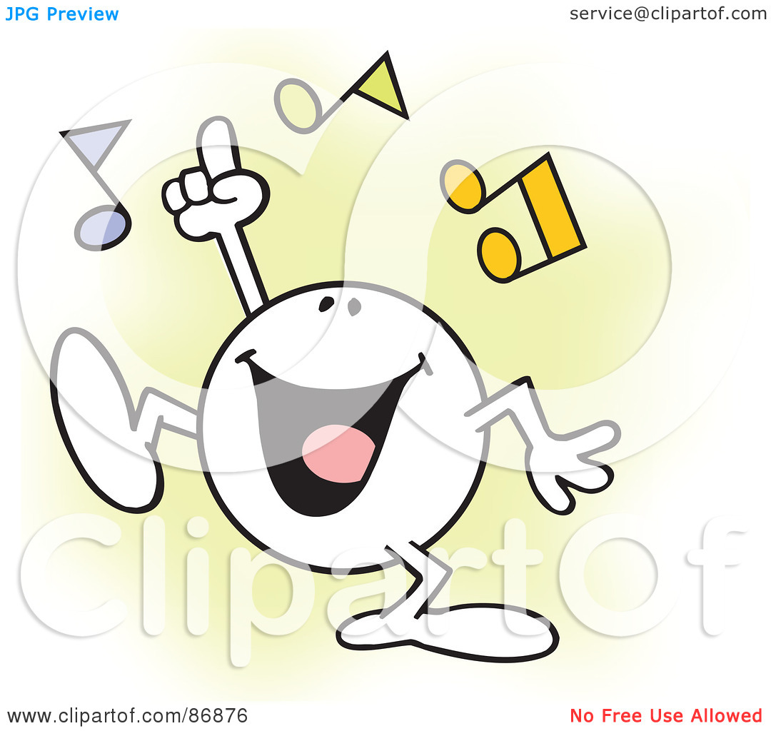 Free  Rf  Clipart Illustration Of A Moodie Character Doing His Happy