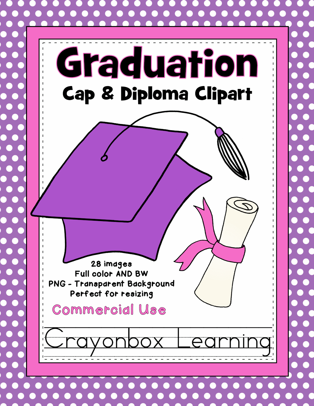 Graduation Clipart   Caps   Diplomas   Commercial Use