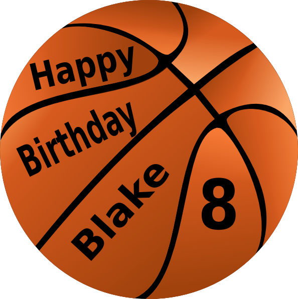 Happy Birthday Basketball Clip Art At Clker Com   Vector Clip Art    