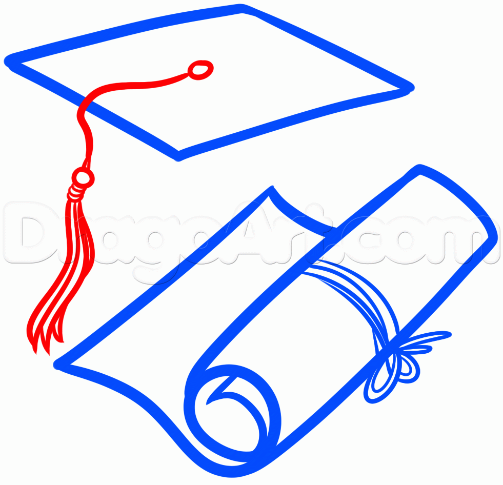 How To Draw A Graduation Cap Step By Stuff Pop Culture Free Clipart