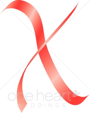 Letter X Clipart   Pink Ribbon Alphabet