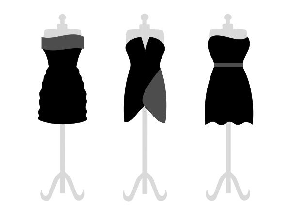 Little Black Dresses Bw   Http   Www Wpclipart Com Clothes Dress 3