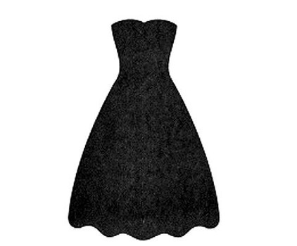 Prom Dress Clipart Black And White   Fashionnow Website