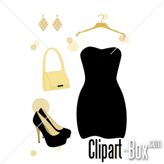 Related Fashion Black Dress Cliparts  