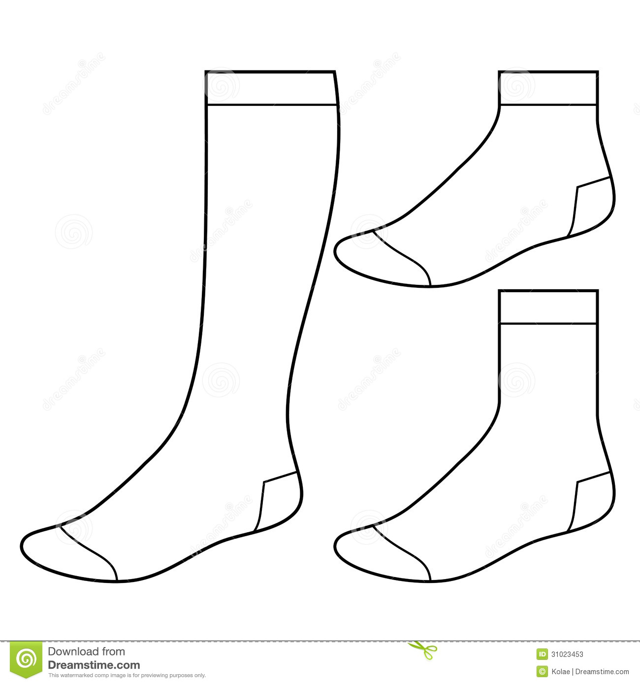 Set Of Blank Socks Stock Photos   Image  31023453