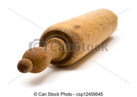 Stock Photo Of Vintage Rolling Pin   Old And Used Rolling Pin White    