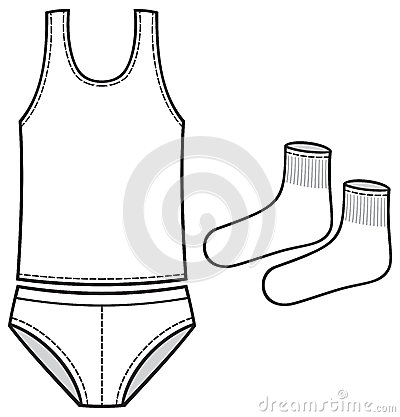     Template Man Briefs Underwear Set Socks Template Singlet Template