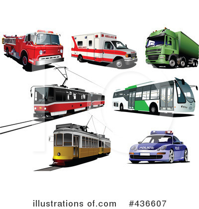 Transportation Clipart  436607 By Leonid   Royalty Free  Rf  Stock    