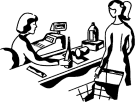 Vector Art Clip Art Cashier City Life Grocery People Shopping