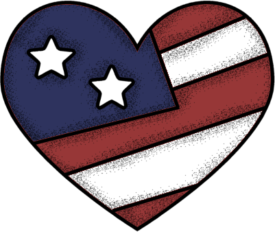 American Flag Heart   Clipart Best