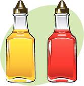 An Illustration Of A Bottle Of Olive Oil Vinegar Bottles