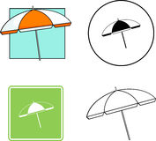 Beach Umbrella Icon Stock Photos   Image  24535913