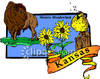 Bird Animal And Flower Kansas On A Kansas Map Royalty Free Clipart