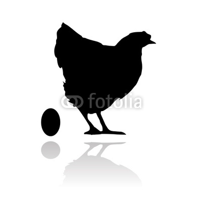 Chicken With Egg Vector Silhouette Stock Image And Royalty Free    