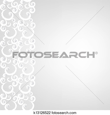 Clipart   Lace Border And Pearls  Fotosearch   Search Clip Art