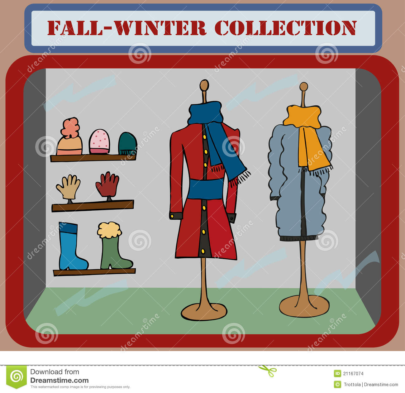 Clothing Store Clipart Shopping Window 21167074 Jpg