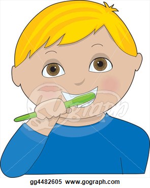 Drawing   A Little Boy Brushing Her Teeth  Clipart Drawing Gg4482605