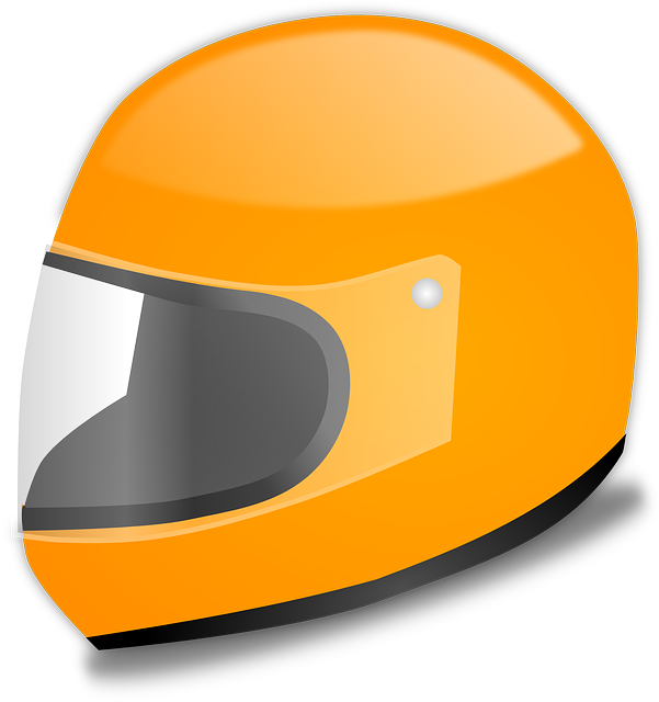Free Orange Motorcycle Helmet Clip Art