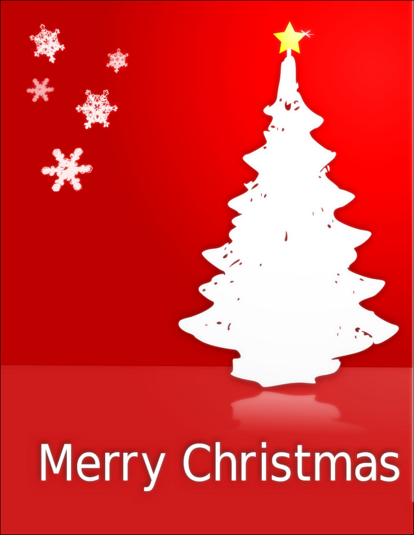 Merry Christmas Card Red Tree   Http   Www Wpclipart Com Page Frames