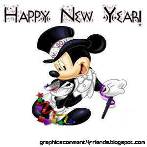 Mickey Mouse Happy New Year Graphics   Friendster Myspace Happy New