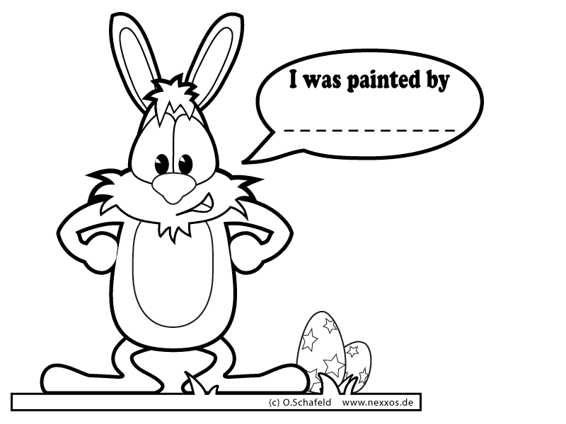 Osterhase Zum Buntmalen   Easter Bunny Coloring Book