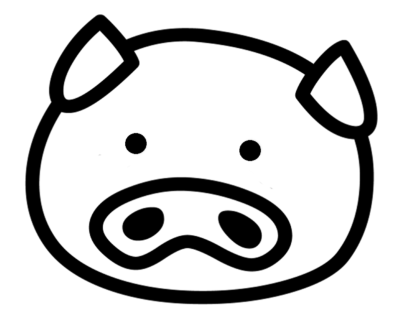 Pig Face Silhouette   Clipart Best
